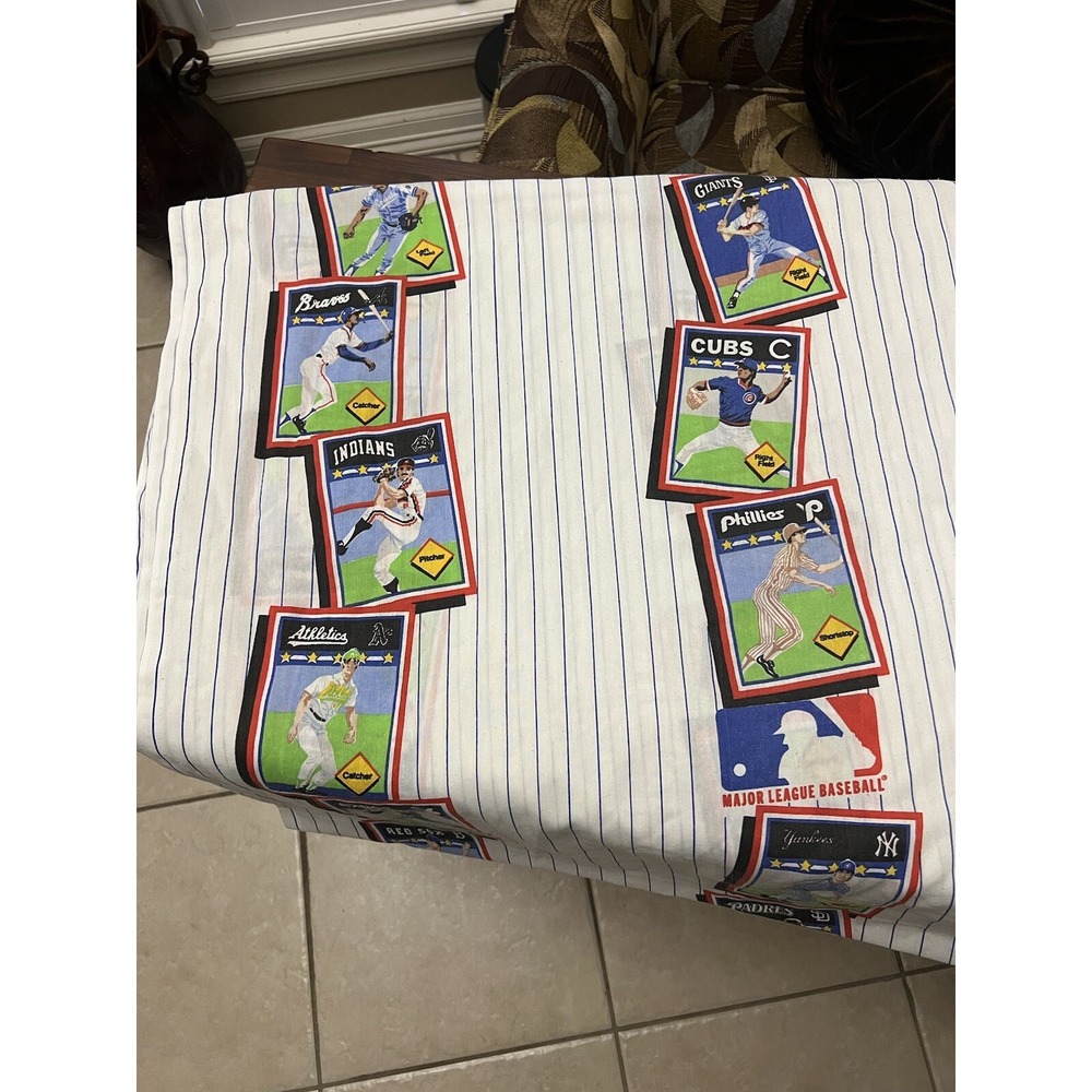 Vintage MLB Baseball 1989 Flat Sheet Mets Twins Angels